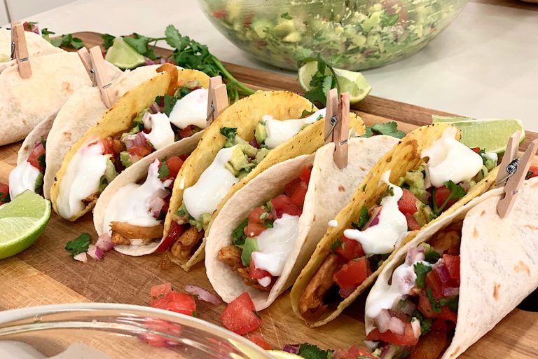 Mexican tacos with chicken at home