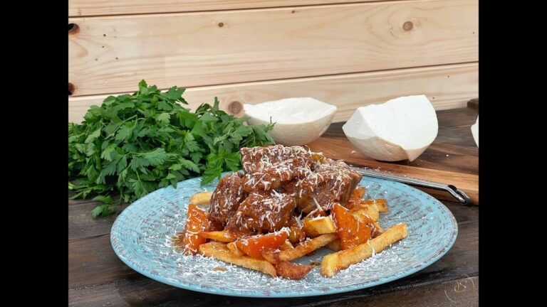 Braised beef with village fries