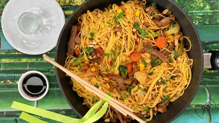 Noodles Με Μοσχάρι, Σόγια & Ανάμεικτα Λαχανικά