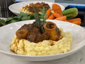 Osso Buco με πουρέ πατάτας