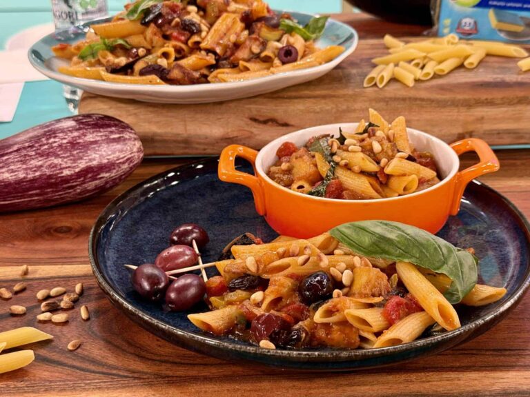 Καπονάτα (caponata) πέννες με μελιτζάνες